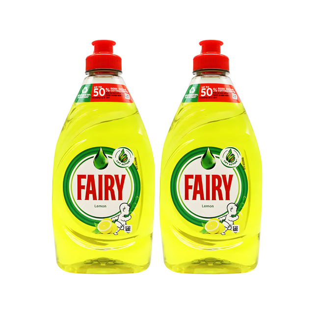 Fairy Washing Up Liquid Lemon, 320ml - Pack of 2