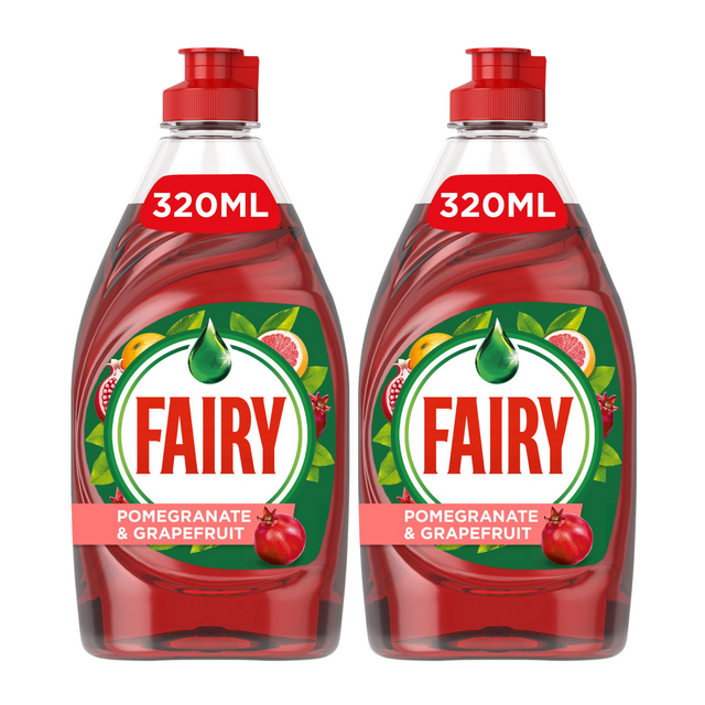 Fairy Washing Up Liquid Pomegranate & Grapefruit, 320ml - Pack of 2