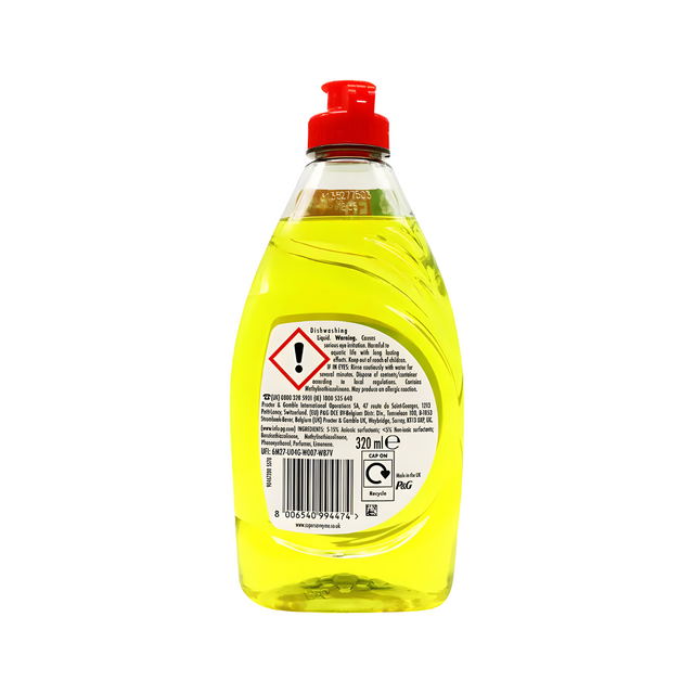 Fairy Washing Up Liquid Lemon, 320ml - Pack of 1