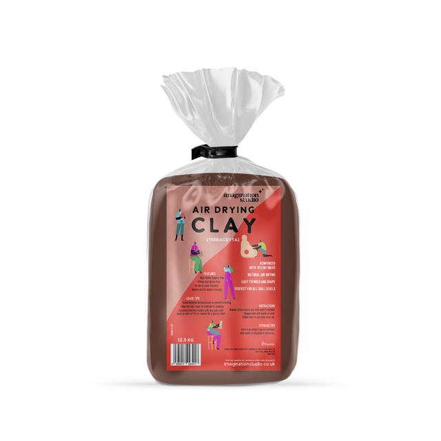 Imagination Studio® Air Drying Modelling Clay - Terracotta - 12.5KG